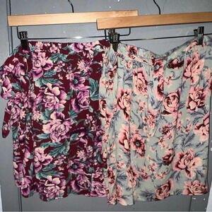 AMERICAN Eagle Outfitters size XXL floral skirt green with double ties.